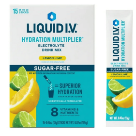 Liquid I.V.® Lemon Lime Sugar-Free Hydration Multiplier® Powdered Electrolyte Drink Mix, 15 Count Packets