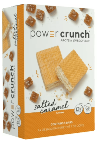 Power Crunch Original Protein Energy Bars, Salted Caramel, 1.4 oz, 5 Count (flex467851ent: Power Crunch Original)
