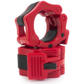 Olympic Barbell Clamp Collars (Option: Red)